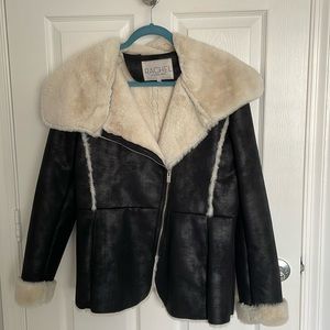 Black Faux Sheerling by Rachel Roy